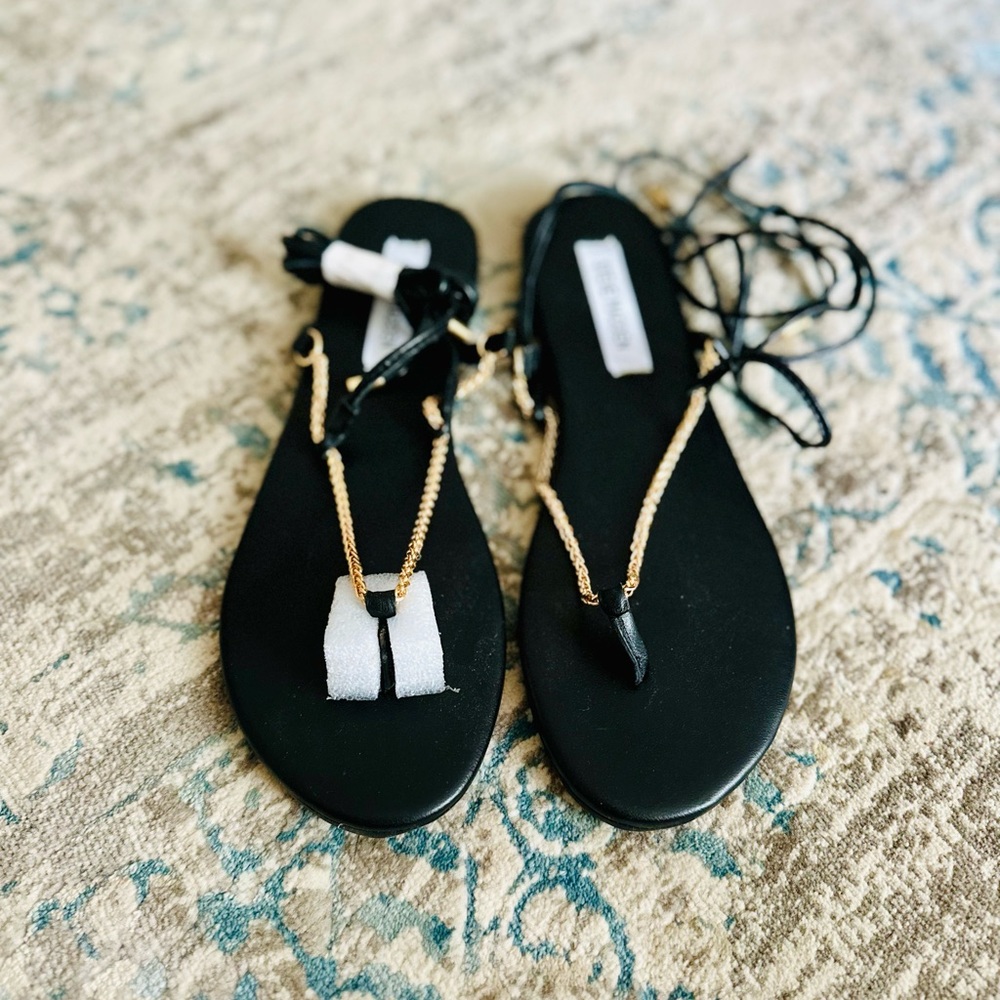Steve Madden Black Strappy Sandals